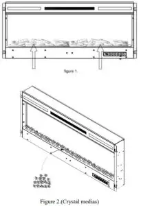 Oneinmil IF 1330TCL 30 Inches Electric Fireplace - Crystal Ember Installation