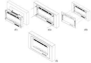 Oneinmil IF 1330TCL 30 Inches Electric Fireplace - RECESSED TO WALL INSTALLATION 5