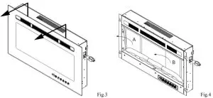 Oneinmil IF 1330TCL 30 Inches Electric Fireplace - RECESSED TO WALL INSTALLATION 7