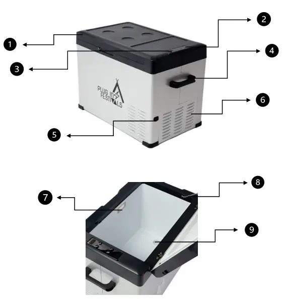 PLUG IN FESTIVAL IceCube 25 Compressor Cool Box - Device