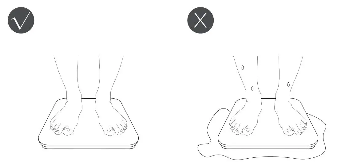 Health Keep CQT100 Smart Body Composition Scale - Correct standing posture 2