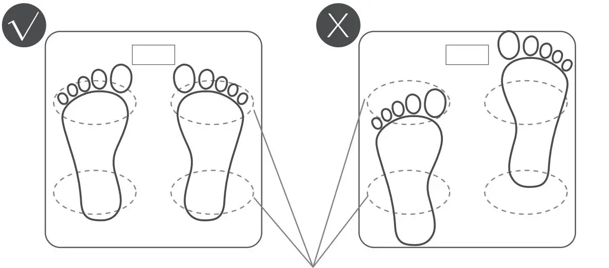 Health Keep CQT100 Smart Body Composition Scale - Measurement Tips 2