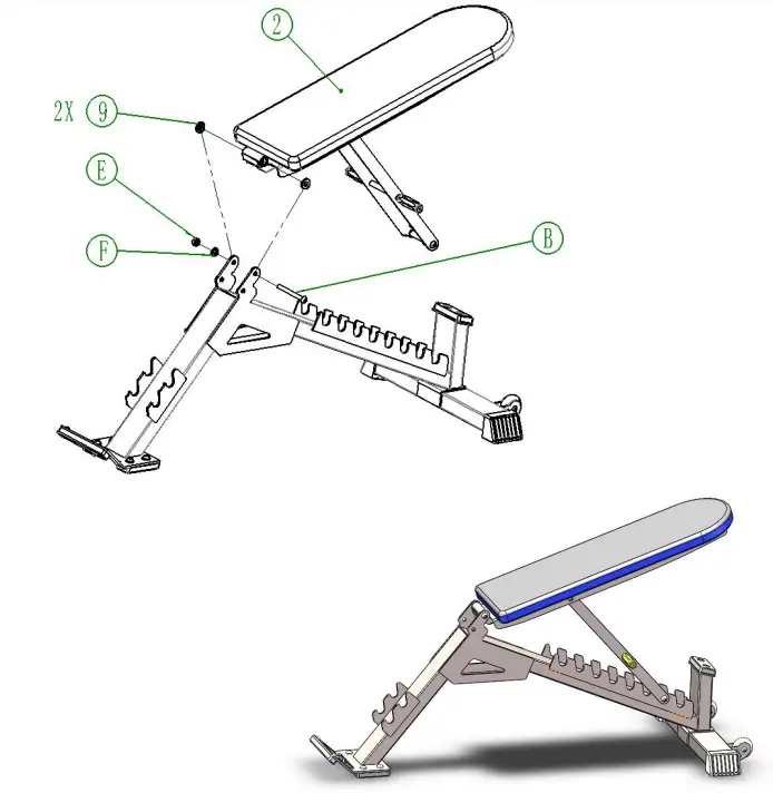 FORCE USA FBENCH F Series Bench - parts 2