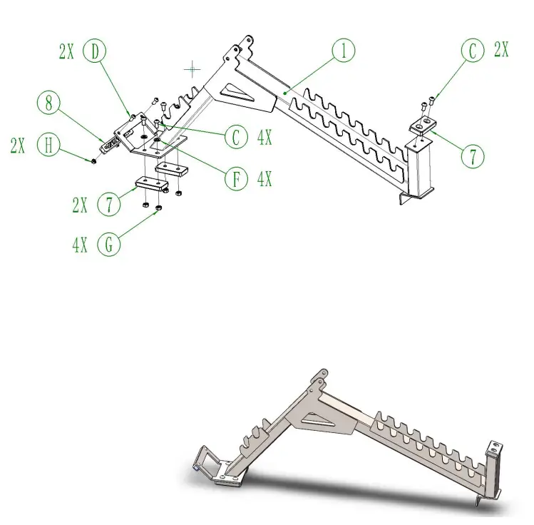 FORCE USA FBENCH F Series Bench - parts6