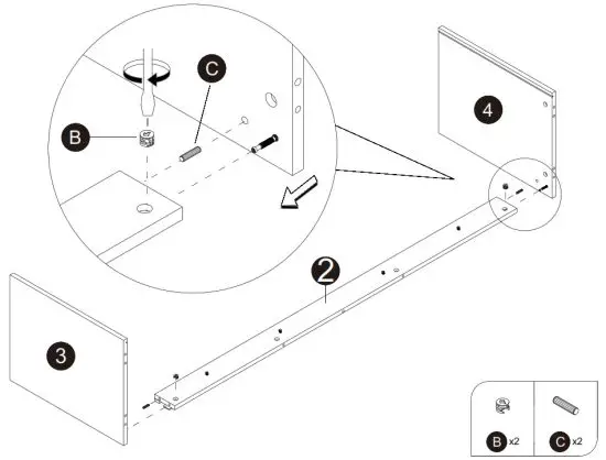 wampat MTS31502 Sliding Barn Door TV Stand for 70 Inch Flat Screen - 70 Inch Flat ocre
