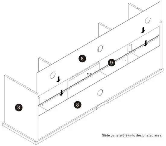 wampat MTS31502 Sliding Barn Door TV Stand for 70 Inch Flat Screen - 70 Inpch Fla