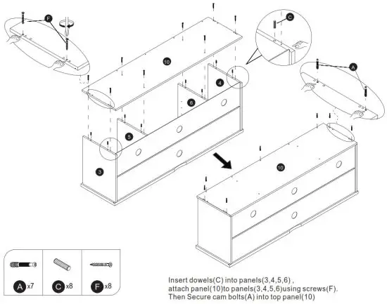 wampat MTS31502 Sliding Barn Door TV Stand for 70 Inch Flat Screen - 70 Inpch ila