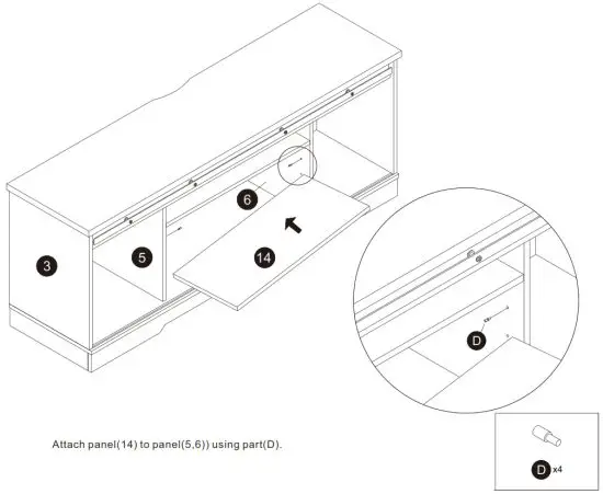 wampat MTS31502 Sliding Barn Door TV Stand for 70 Inch Flat Screen - 70 oInp
