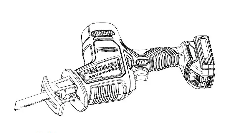Hercules Hdb79b 12v Brushless Reciprocating Saw Owner's Manual