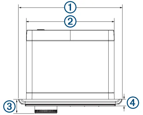 FUSION MS RA670 Apollo Marine Entertainment System - Top Dimensions