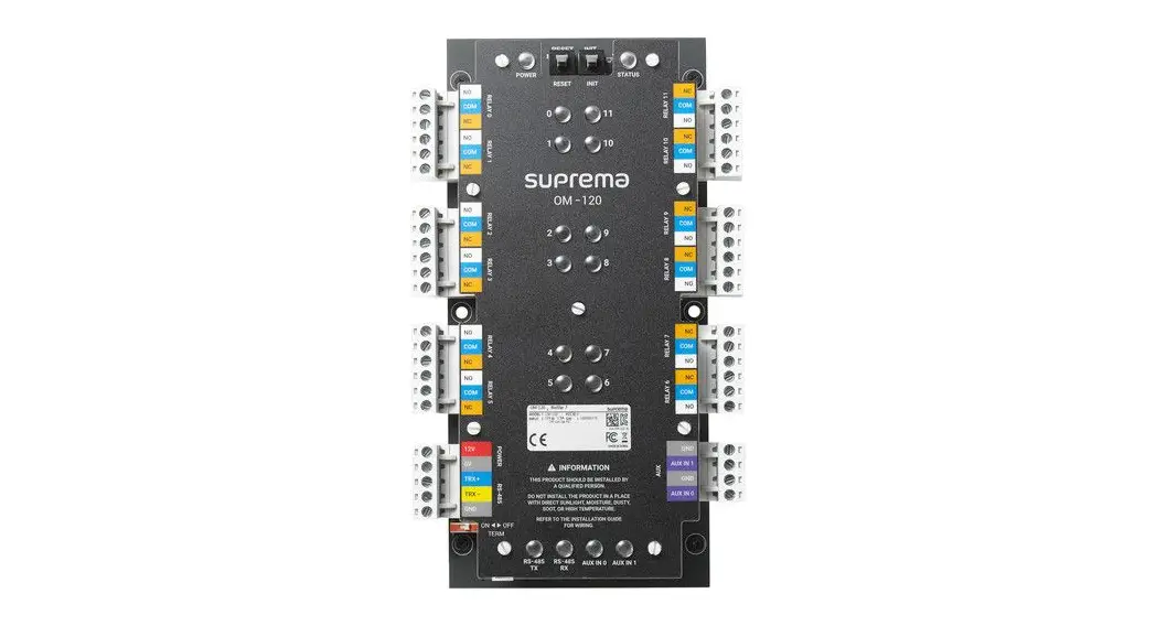 Suprema Om-120 Multiple Output Expansion Module Installation Guide Suprema Om-120 Multiple Output Expansion Module Installation Guide