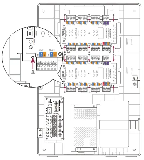 suprema OM-120 Multiple Output Expansion Module - fixing screw