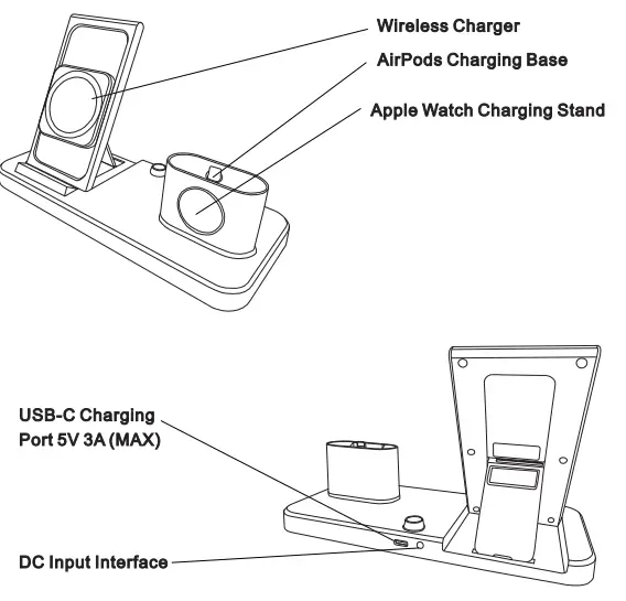 Chargers-HTY-2128 4-in-1-Charging-Station-for-Airpods-Apple-Watch-Cellphone-1