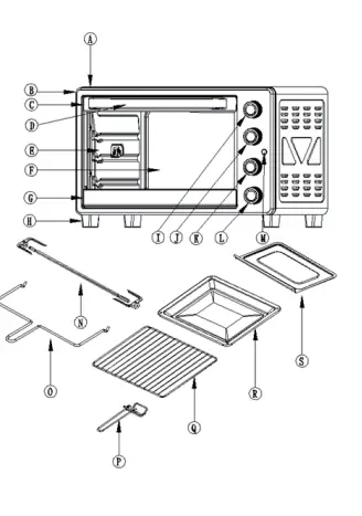 VIVOHOME-VH861-Convection-Toaster-Oven-FIG-1