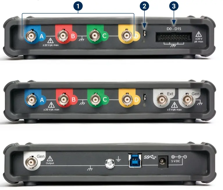 A700000007556181 PicoScope USB Oscilloscopes - Inputs and outputs