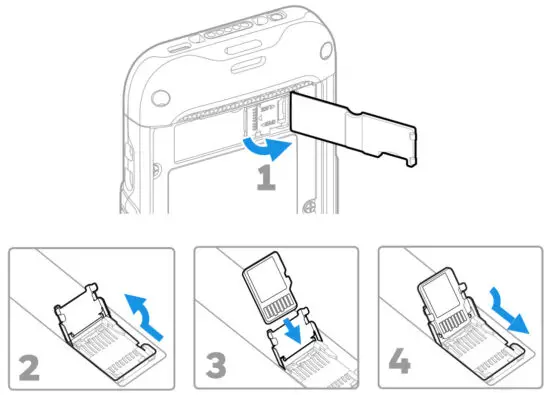 Honeywell CT45 CT45 XP Series Rugged Handheld Computers - Install a microSD Card 2