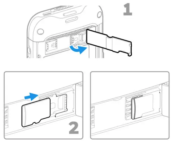 Honeywell CT45 CT45 XP Series Rugged Handheld Computers - Install a microSD Card