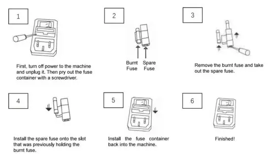 omtech LSP XL30 US Fume Extractor - Fuse Replacement 2