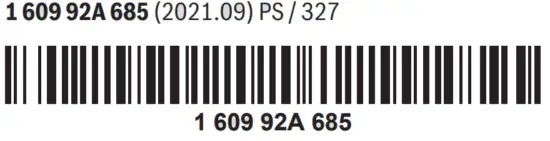 BOSCH PFS 3000 2 Paint Spray System - Barcode