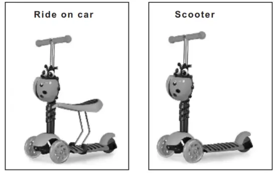ChipoliNo DSKIE0212CG Kiddy LED Scooter - fig 2