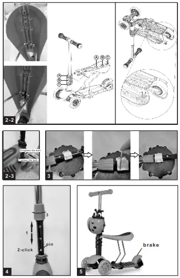 ChipoliNo DSKIE0212CG Kiddy LED Scooter - fig