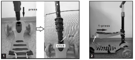 ChipoliNo DSKIE0212CG Kiddy LED Scooter - scooter