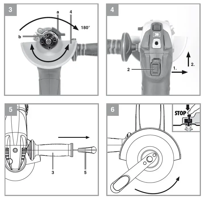Einhell TE-AG 18-115 Li Cordless Angle Grinder 5