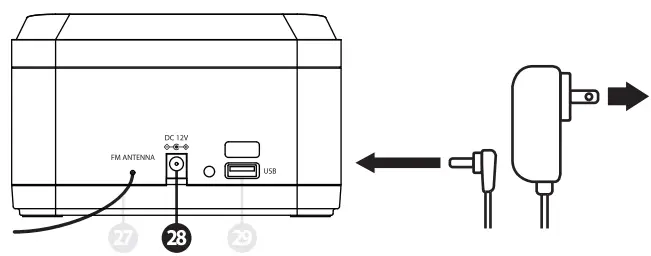 iLuv Bluetooth Alarm Clock Speaker with Wireless charger - fig4