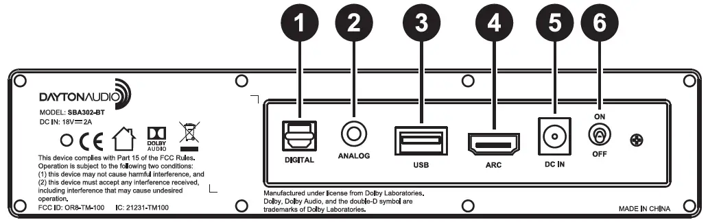 DAYTON AUDIO SBA302-BT Sound Bar Amplifier Kit with BT and IR Remote FIG 1