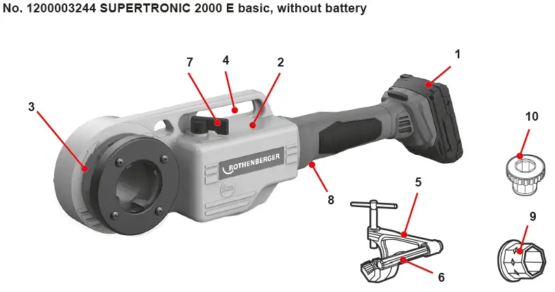 ROTHENBERGER-Supertronic-2000-E-18V-Li-Ion-CAS-Brushless-Cordless-Handheld-Pipe-Threader-fig-1