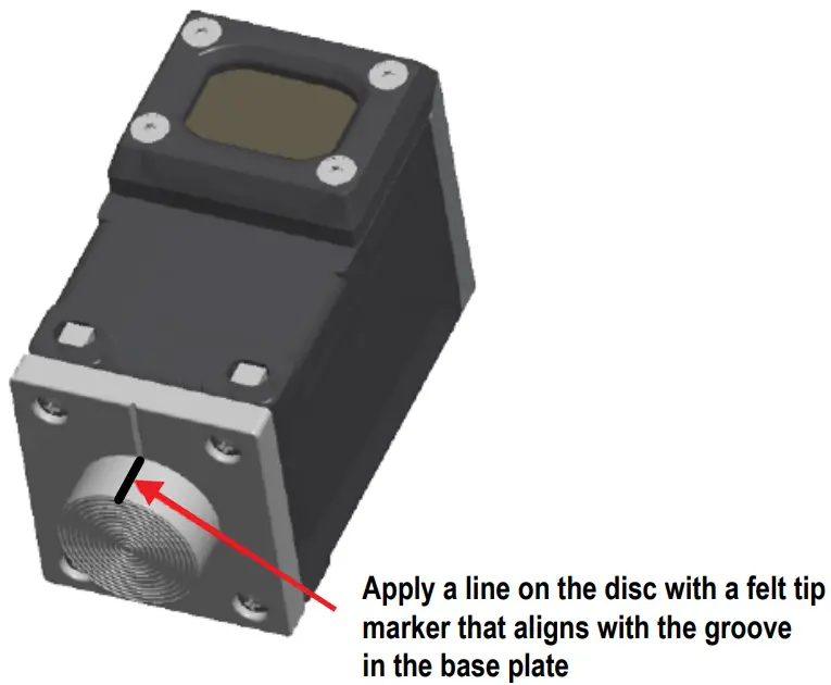 Place a mark on the disc