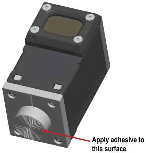 Apply adhesive to the disc