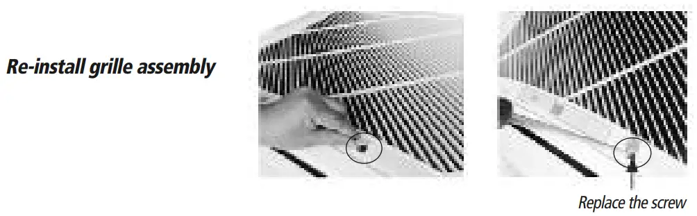 GREE Ceiling Cassette -Reinstall grille assembly