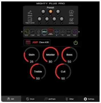 NUX MP-3 Mighty Plug Pro Guitar and Bass Amp Modeling Earphone Amplug - fig2