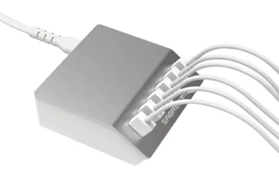 SABRENT AX-FLCH 60W 6 Port USB Rapid Charger.JPG