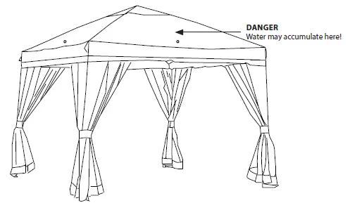 TDC USA INC 21951 10x10 Foot Portable Gazebo with Netting-1