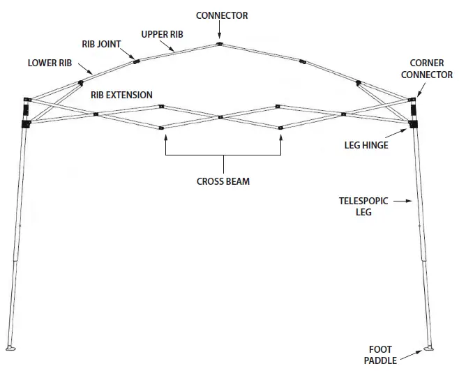 TDC USA INC 21951 10x10 Foot Portable Gazebo with Netting-20