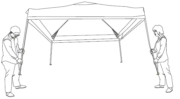 TDC USA INC 21951 10x10 Foot Portable Gazebo with Netting-9