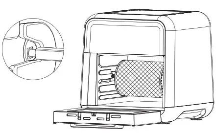 Oster CKSTAFOV3 Super Air Fryer Oven - shaft is engaged