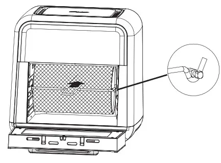 Oster CKSTAFOV3 Super Air Fryer Oven - shaft of the accessory.