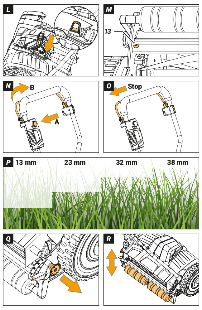 BATAVIA 7064054 MAXXPACK 18 V Cordless Reel Mower - Figure 2