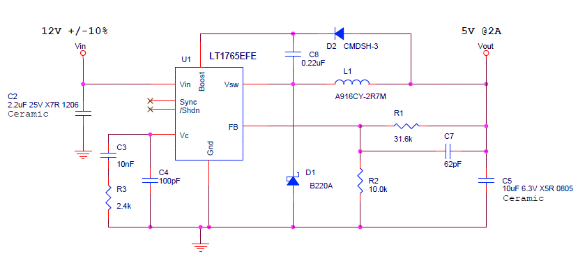 LINEAR TECHNOLOGY LT1765EFE 1.25MHZ-3A-Peak Switch-Current Monolithic-Step Down Converter-FIG-7