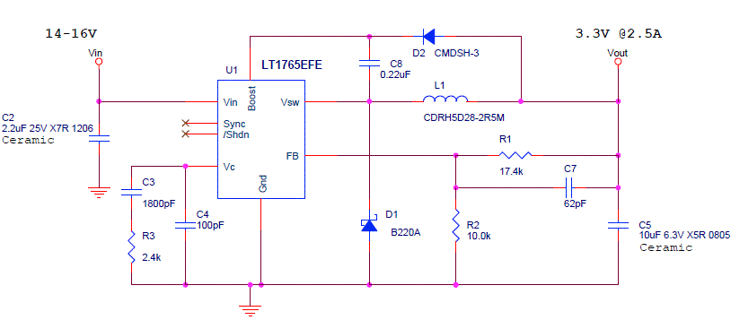 LINEAR TECHNOLOGY LT1765EFE 1.25MHZ-3A-Peak Switch-Current Monolithic-Step Down Converter-FIG-8