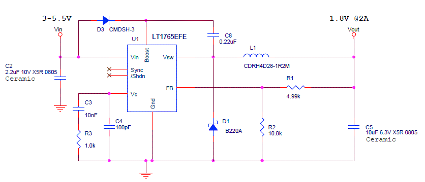 LINEAR TECHNOLOGY LT1765EFE 1.25MHZ-3A-Peak Switch-Current Monolithic-Step Down Converter-FIG-9
