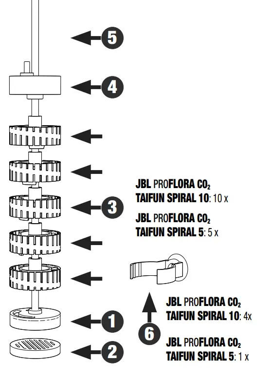 JBL TAIFUN SPIRAL 10 CO2 Spiral Diffuser - Fig 1