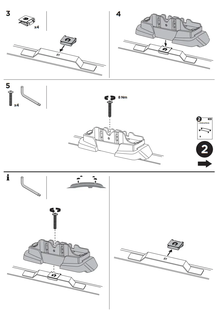THULE 187010 Custom Fit Kit for Mounting Roof Rack System to Vehicles - Figure 2