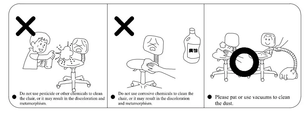 iiglo IIERGOCHAV Office Chair - Dos and Don'ts in Material Clean