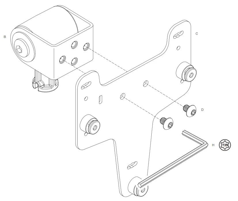 INNOVATIVE Ingenico ISC250 Wall Mount - AllenWrench