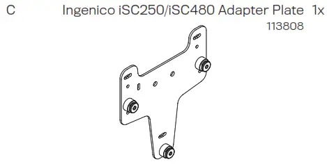INNOVATIVE Ingenico ISC250 Wall Mount - Ingenico iSC250SC480 Adapter Plate