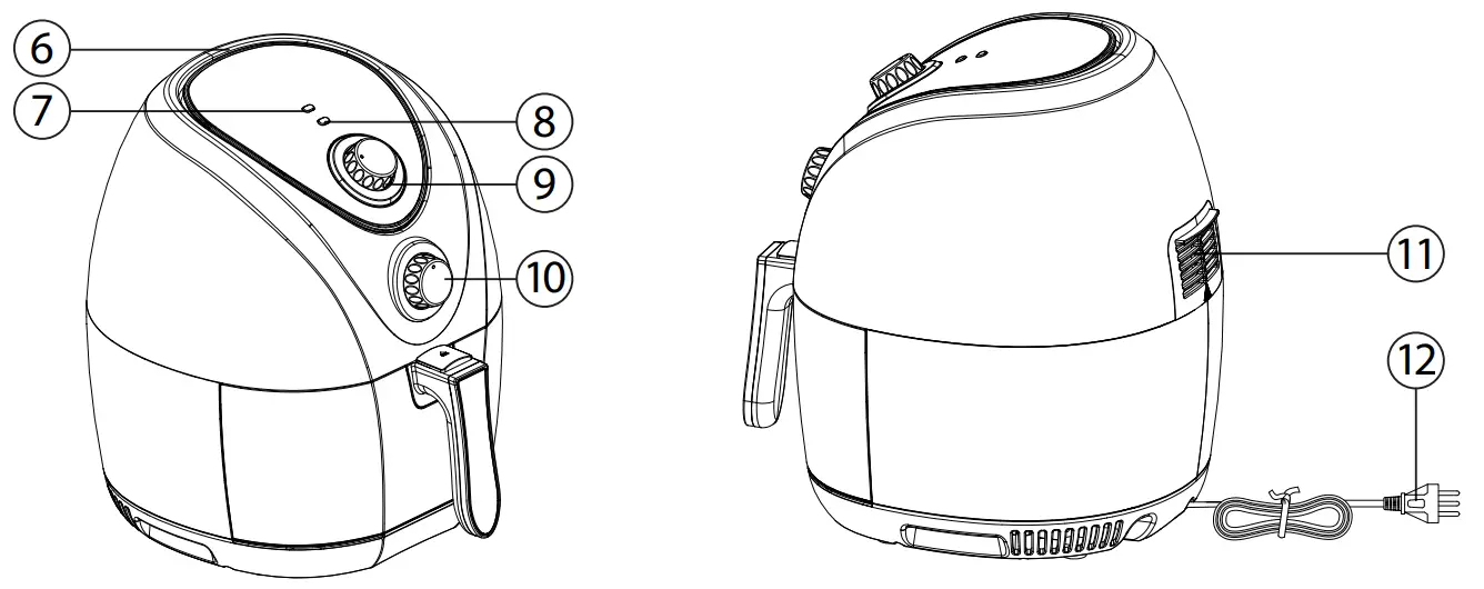 teesa TSA8047 Air Fryer - PRODUCT DESCRIPTION 1